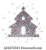 People in the form of church. People in the form of church.