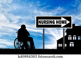 silhouette, dēļ, nenoteiktas artikuls, padzīvojis, kalps, pa, la, wheelchair