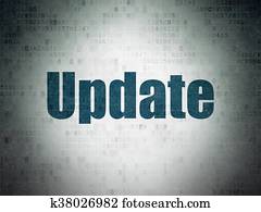 Web development concept: Update on Digital Data Paper background Web development concept: Update on Digital Data Paper background