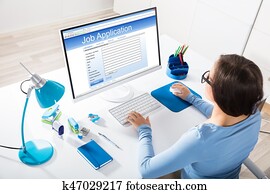 Businesswoman Feeling Job Application