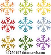 Fiocco Di Neve Semplice Illustrazione Simbolo Disegno