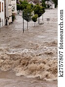 Flooded Residential Area Flooded Residential Area