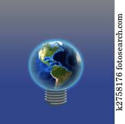 Light Bulb Earth Light Bulb Earth