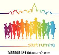 Running people Running people