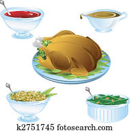 Thanksgiving dinner icons Thanksgiving dinner icons