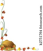 Thanksgiving turkey border Thanksgiving turkey border