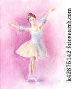 watercolor ballet dancer watercolor ballet dancer