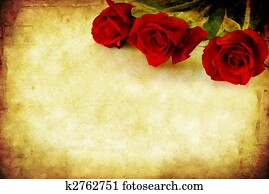 Grunge Red Roses