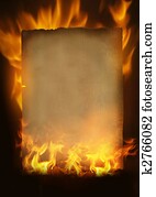 Old burning paper Old burning paper