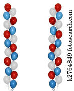 Patriotic balloons border Patriotic balloons border