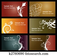 six colorful business card templates six colorful business card templates