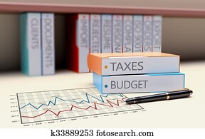 carpeta, con, el, tema, de, impuestos, y, finanzas