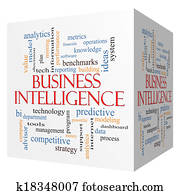 geschaefts, intelligenz, 3d, würfel, wort, wolke, begriff