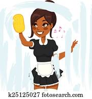 אמריקאי אפריקני, עוזרת בית, לנקות, חלון