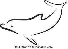 דולפין, אומנות של קו, עצב