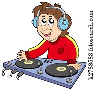 Cartoon DJ boy Cartoon DJ boy