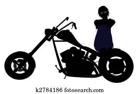 Female Biker Silhouette Female Biker Silhouette