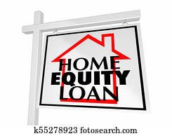 Home Equity Loan Real Estate Property Sale Sign 3d Illustration Home Equity Loan Real Estate Property Sale Sign 3d Illustration