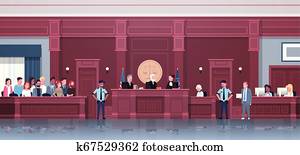 law process with judge jury suspect and police officers lawyer or attorney giving a speech court session modern courthouse courtroom interior full length horizontal law process with judge jury suspect and police officers lawyer or attorney giving a speech court session modern courthouse courtroom interior full length horizontal