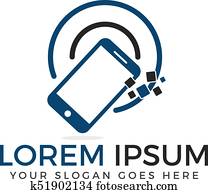 Smart phone logo design. Mobile application. Smart phone logo design. Mobile application.