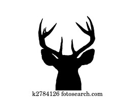 Whitetail Deer Buck Silhouette Whitetail Deer Buck Silhouette