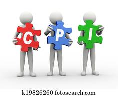 3d man puzzle piece - cpi