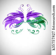 Mask painted with paint Mask painted with paint