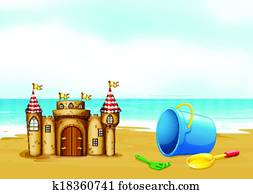 um, castelo, praia um, castelo, praia