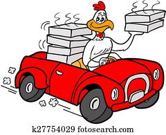 vector-rooster, למסור, עוף