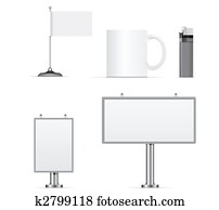 Vector set of design elements for corporate identity. 