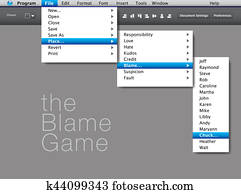 A blame game is played in this computer interface