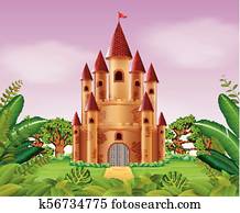 Castle towers in the jungle Castle towers in the jungle