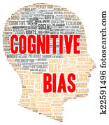 Cognitive bias word cloud shape