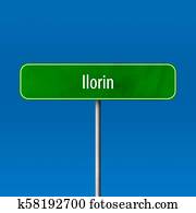Ilorin - town sign, place name sign