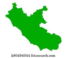 Map of Lazio Map of Lazio