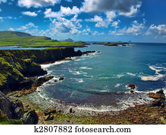 panorâmico, captura, de, a, anel, de, kerry, irlanda