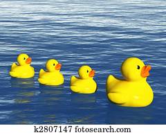 Rubber Duck Family on the Ocean Rubber Duck Family on the Ocean