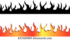 Seamless flame border Seamless flame border