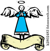 Tall Angel with Banner