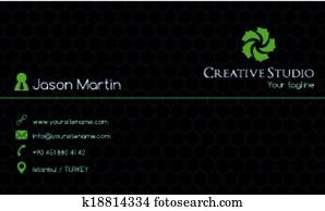 creativo, tarjeta comercial