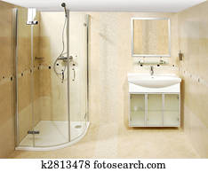 el, lujo, cuarto de baño