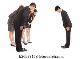 pessoas negócio, e, saliência, com, arco, e, rapapé