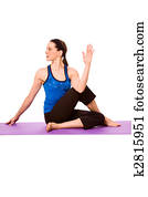 Woman in Yoga Position
