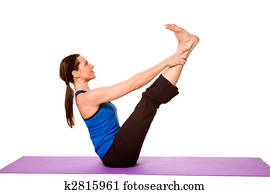 Woman in Yoga Position