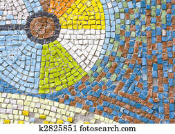 antique mosaic close up