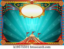 Horizontal Blue circus background Horizontal Blue circus background