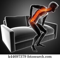 Male Feeling the back pain Male Feeling the back pain