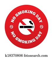 No smoking day sign. Quit smoking day symbol.