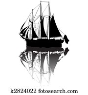 Sailing boat sketch Sailing boat sketch
