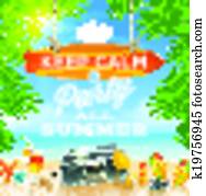 Summer vacation illustration Summer vacation illustration